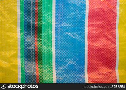 Vertical pattern front of Colorful From Plastic bag. For texture background