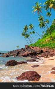 vertical picture of beautiful beach in the tropics