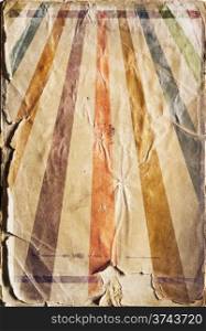 Vertical retro revival sunbeam poster background in colour. Retro revival sunbeam poster background in colour
