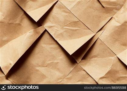 Vertical shot of a cut brown papers 3d illustrated
