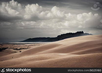 Vertical shot of beautiful desert