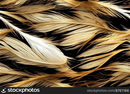 Vertical shot of bird feather abstract background 3d illustrated