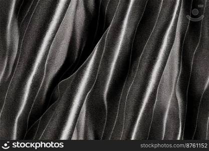 Vertical shot of black luxury fabric abstract background 3d illustrated