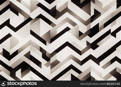 Vertical shot of chevron seamless textile pattern 3d illustrated