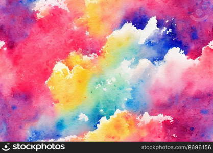 Vertical shot of Colorful clouds seamless textile pattern 3d illustrated