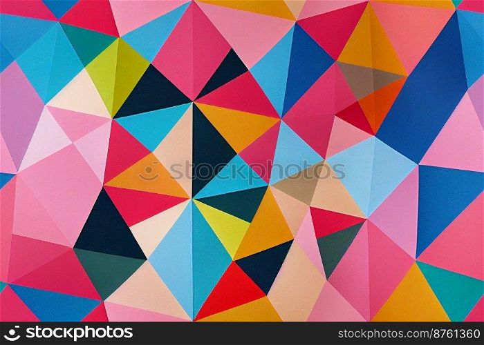 Vertical shot of colorful geometric design abstract design 3d illustrated