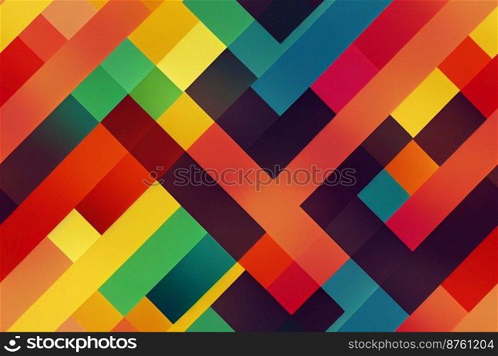 Vertical shot of colorful mosaic abstract background 3d illustrated