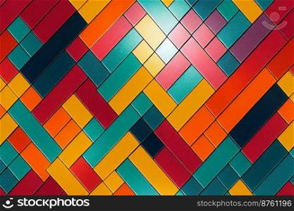 Vertical shot of colorful mosaic background 3d illustrated