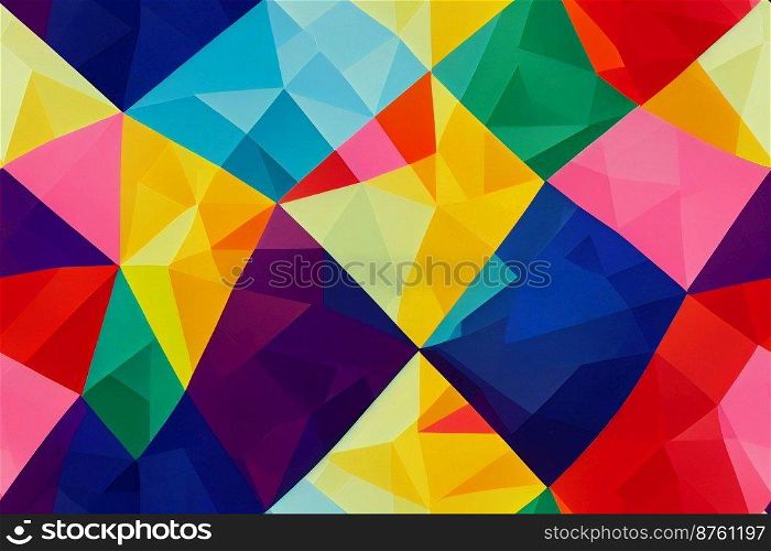 Vertical shot of colorful mosaic background 3d illustrated