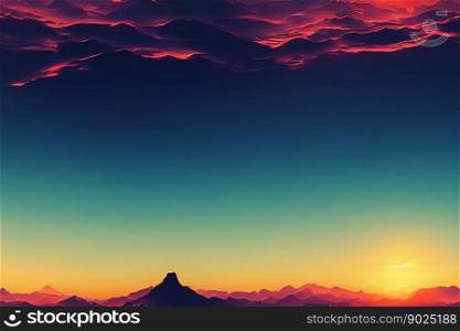 Vertical shot of Colorful mountains at sun rise