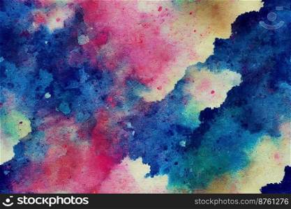 Vertical shot of colorful water colored clouds 3d illustrated
