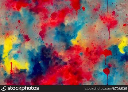 Vertical shot of Colorful watercolor brushes seamless textile pattern 3d illustrated