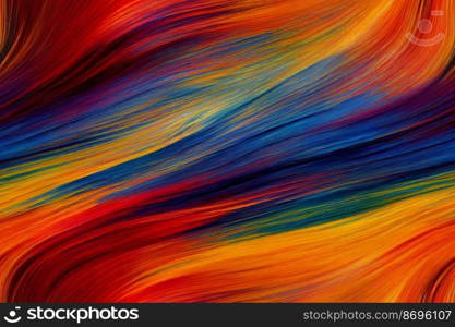 Vertical shot of Colorful watercolor paint brush seamless textile pattern 3d illustrated