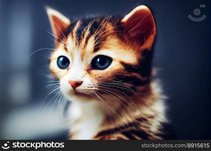 Vertical shot of cute cat with charismatic look