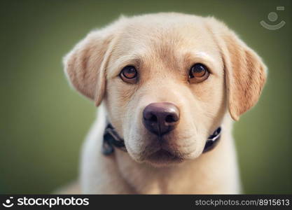 Vertical shot of cute dog looks at camera