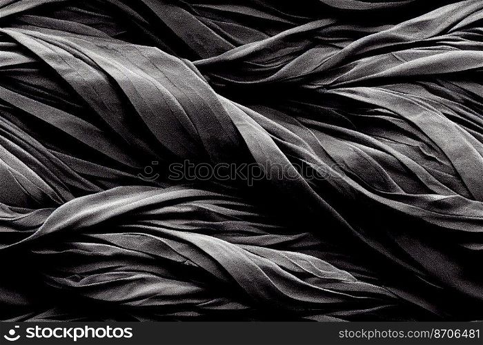 vertical shot of Dark silk sheets, seamless textile pattern 3d illustrated
