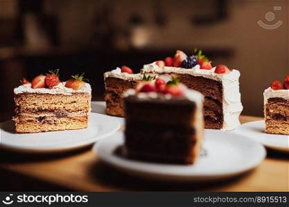 Vertical shot of delicious fruit cake