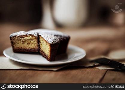 Vertical shot of delicious mini fruit cake