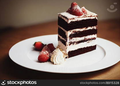 Vertical shot of delicious slice of fruit cake