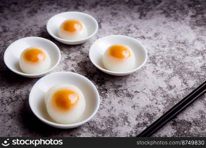 Vertical shot of delicious tang yuan glutinous rice balls 3d illustrated