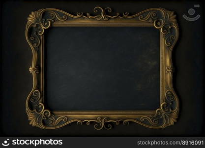 Vertical shot of Empty picture frame with copy space for"es, products, photos