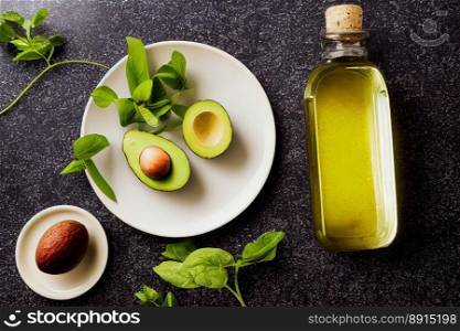 Vertical shot of fresh healthy avocado