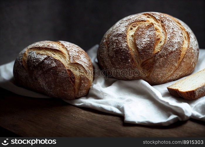 Vertical shot of freshly baked healthy bread