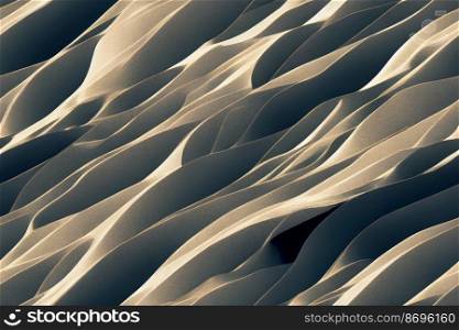 Vertical shot of Grey  wavy seamless textile pattern 3d illustrated