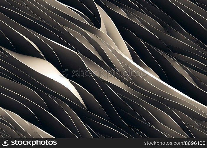 Vertical shot of Metallic surface seamless textile pattern 3d illustrated