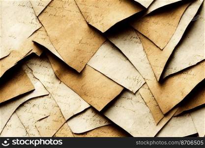 Vertical shot of Old cardboards seamless textile pattern 3d illustrated