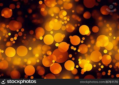 Vertical shot of orange and yellow beautiful abstract design with bokeh effect background 3d illustrated