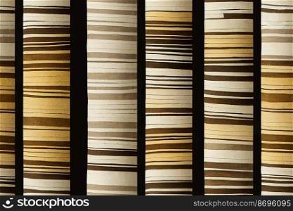 Vertical shot of Paper wall rolls textile pattern 3d illustrated
