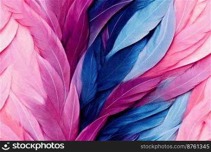 Vertical shot of pastel colored feather abstract background 3d illustrated