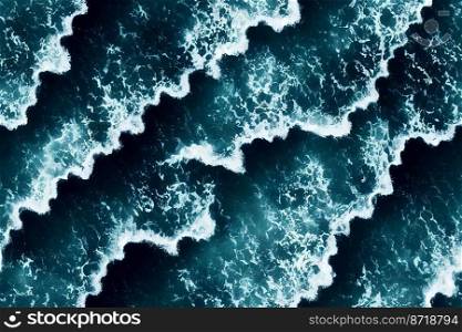 Vertical shot of Peaceful ocean waves seamless textile pattern 3d illustrated