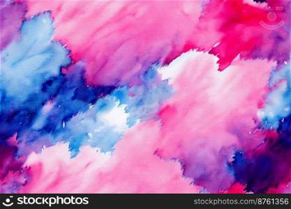 Vertical shot of pink clouds watercolor background 3d illustrated