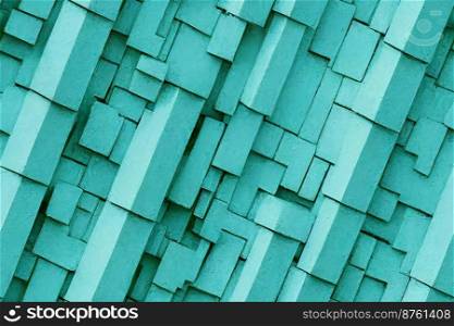 Vertical shot of turquoise abstract design 3d illustrated