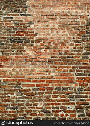 very ancient brick wall background