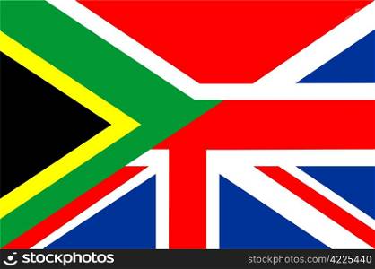 very big size half united kingdom half south africa flag