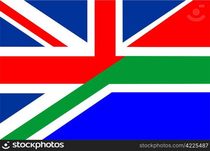 very big size half united kingdom half south africa flag