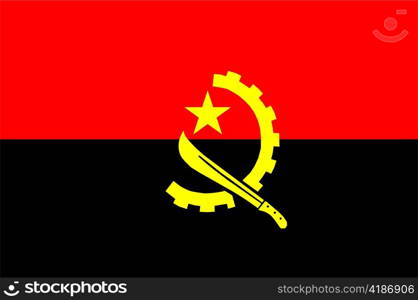 very big size illustration country flag of angola