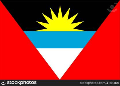 very big size illustration country flag of antigua and barbuda