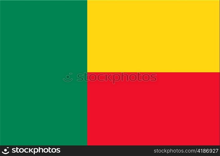 very big size illustration country flag of benin