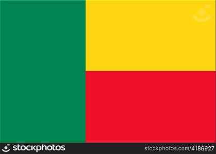 very big size illustration country flag of benin