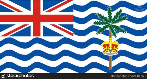 very big size illustration country flag of british indian ocean territory