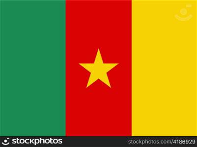very big size illustration country flag of cameroon