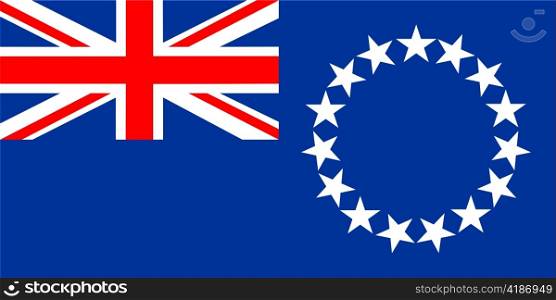 very big size illustration country flag of cook islands