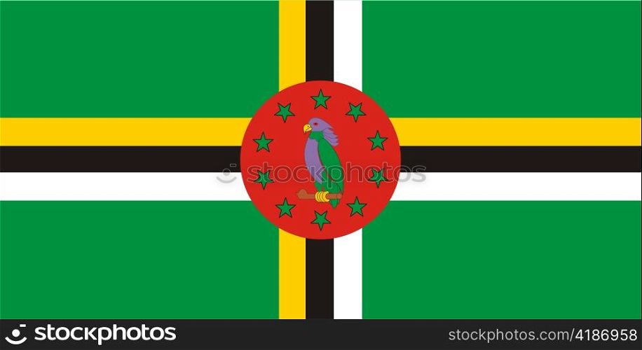 very big size illustration country flag of dominica
