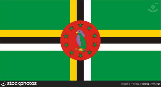 very big size illustration country flag of dominica