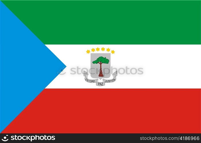 very big size illustration country flag of equatorial guinea