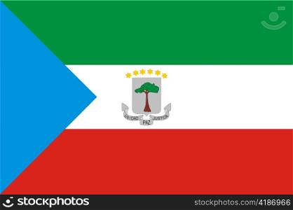 very big size illustration country flag of equatorial guinea